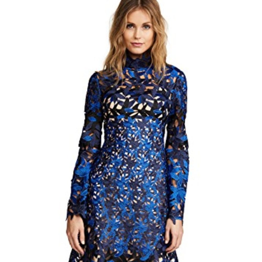 Acler Ultramarine-Blue Davis Lace Dress